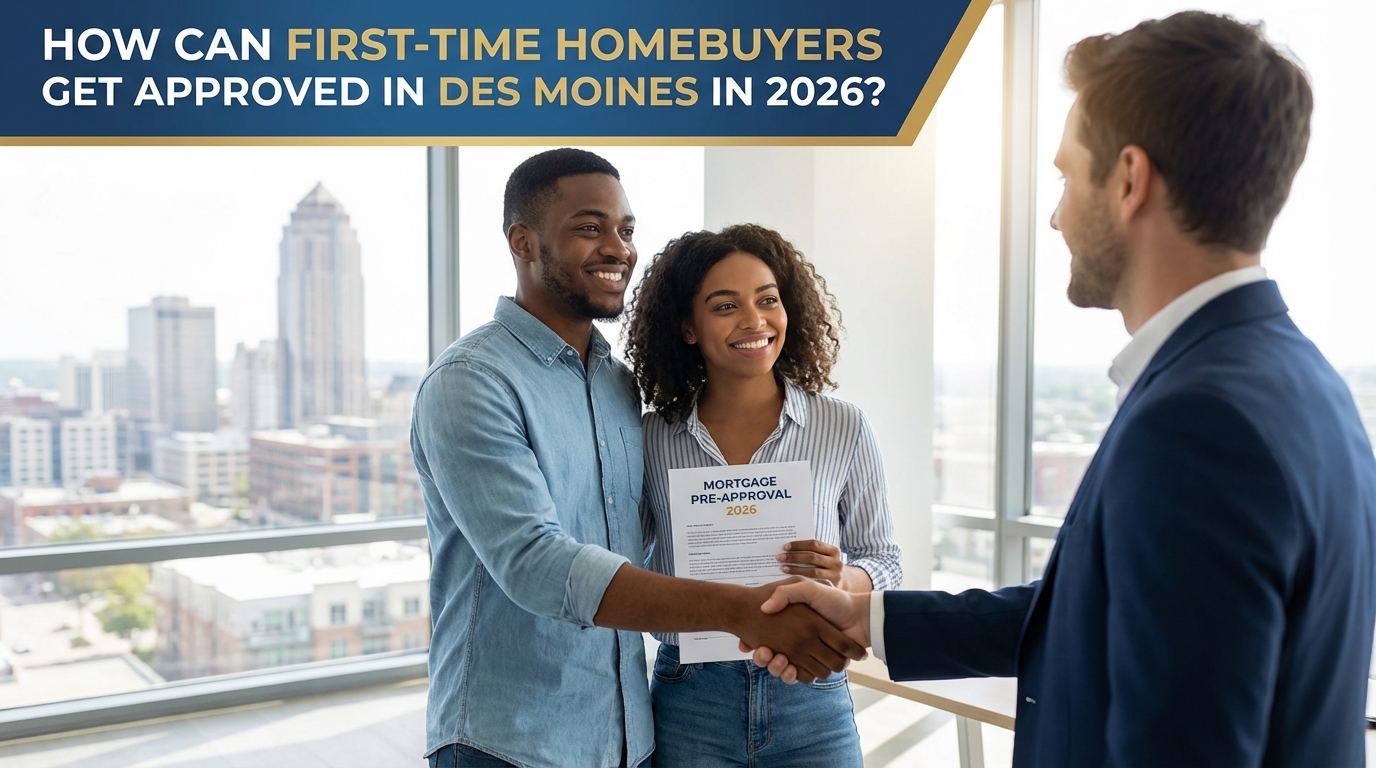 Create a professional hero image for: How Can First-Time Homebuyers Get Approved for a Mortgage in D
