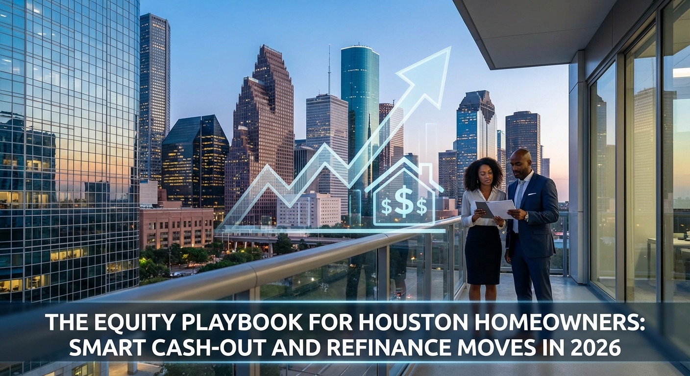 Create a professional hero image for this section. Context: The Equity Playbook for Houston Homeowne