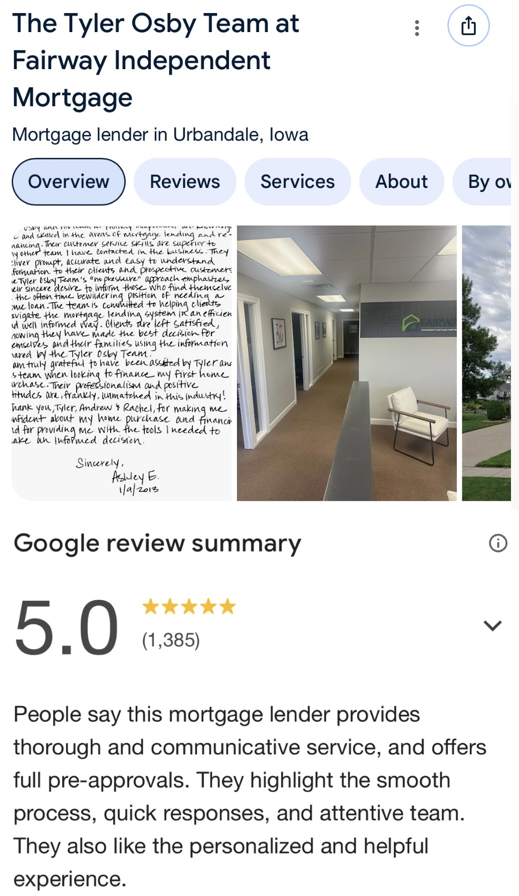 Google Review Summary